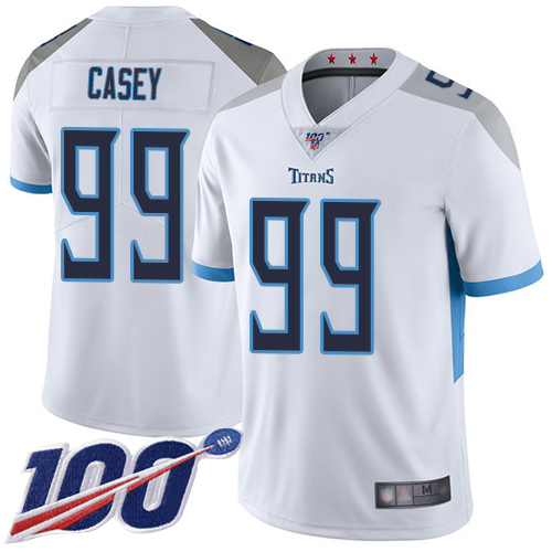 Tennessee Titans Limited White Men Jurrell Casey Road Jersey NFL Football #99 100th Season Vapor Untouchable->youth nfl jersey->Youth Jersey